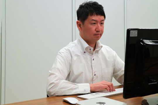 Person working on a computer